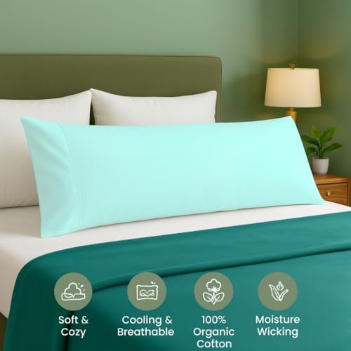 Cotton Delight Organic Cotton Body Pillow Cover 20x54 – 600 Thread Count Sateen - Image 2