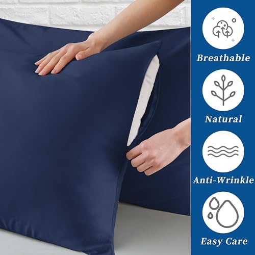 Standard Pillow Protector Set of 2, 100% Egyptian Cotton Cases - Image 2