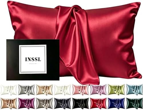 INSSL Silk Pillowcase for Women, Mulberry Silk Pillowcase for Hair and Skin and by Home