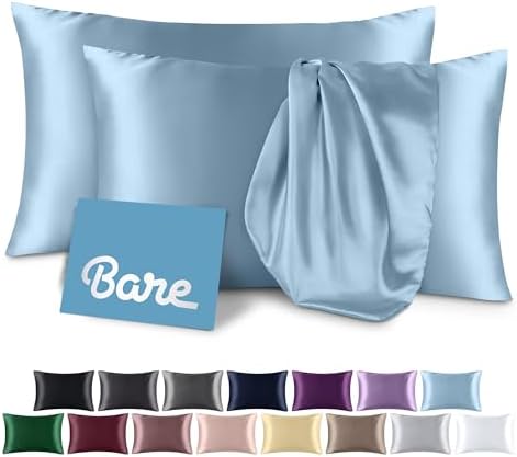 Bare Home Satin Pillowcases Zipper by BareHome