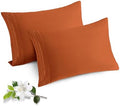 Horbaunal Microfiber Pillowcases Standard Size, Burnt Orange, 2 Pack by Horbaunal