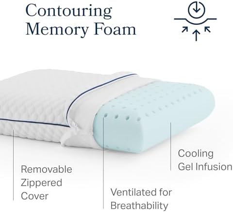 Weekender Cooling Gel Memory Foam Camping Pillow – Travel Size, Ventilated - Image 4