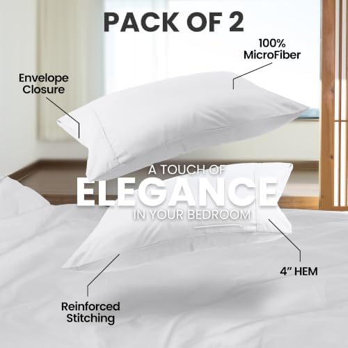 Pillow Cases Queen Size Set of 2, Ultra Soft Comfy Pillow Covers - Image 6