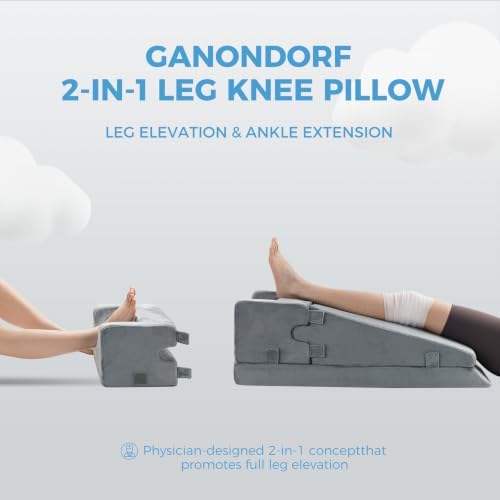 Leg Elevation Pillow for Sleeping, Foam Wedge Pillow Set for After Surgery - Image 6