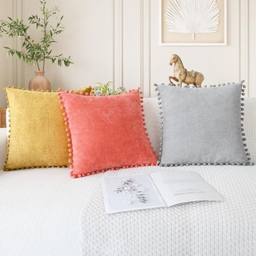 CaliTime Decorative Couch Throw Pillow Covers 20 X 12 Inches Gold - Image 5