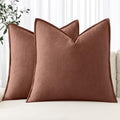 MIULEE Decorative Linen Pillow Covers 20x20 Inch Autumn Glaze by MIULEE