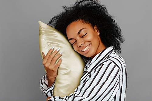 Luxury Ivory Satin Pillow Case w/Hidden Zipper - Image 4