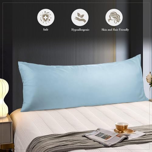 WishSmile Body Pillow Cases Light Blue 20x54 - Image 5