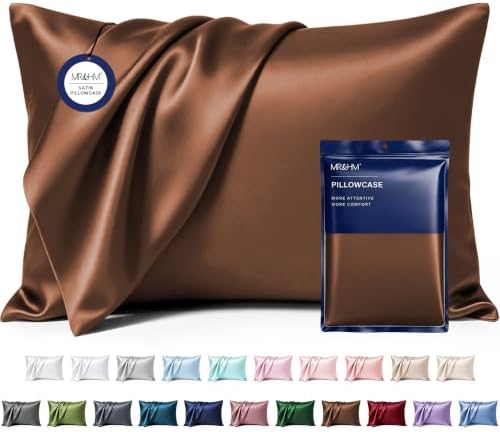 MR&HM Satin Pillowcase 2 Pack, King Size 20"x40" by MRHM