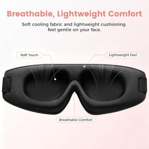 Sleep Mask for Women Men: 100% Blackout 3D Eye Mask for Sleeping, Sleeping Mask - Image 5