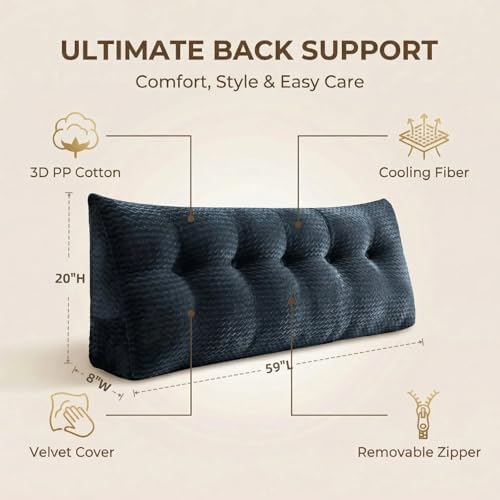 Headboard Pillow Queen Size, Reading Pillow - Image 2
