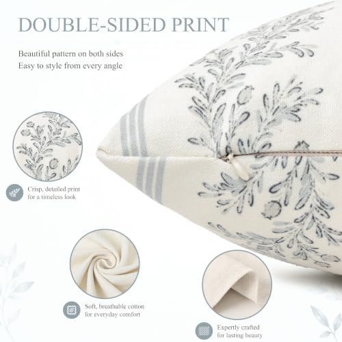 Vintage Floral Lumbar Pillow Covers 14X24 Pack of 1, Double-Sided Botanical - Image 2