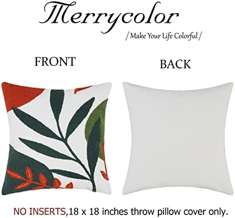 Merrycolor Boho Decorative Throw Pillow Covers 18x18 Tufted Abstract Mid - Image 5