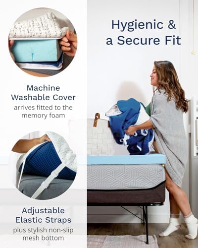 Viscosoft 3 Inch Memory Foam Mattress Topper Twin XL - Image 5