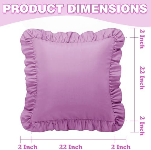 KKJIAF 2 Pack Ruffle Pillow Cases 22x22 Inches - Image 3