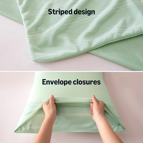 Amazon Basics Stripe Cooling Pillow Cases - Image 4