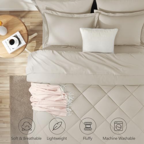CozyLux Oversized Queen Comforter Set 98"x98", 7 Piece - Image 2