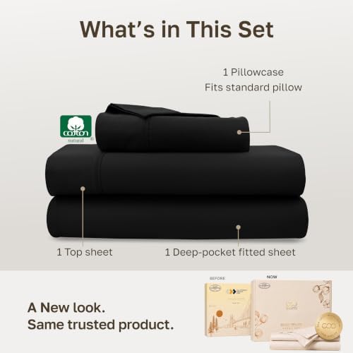 California Design Den 100% Cotton Sateen Twin Size Bedsheets - Image 3