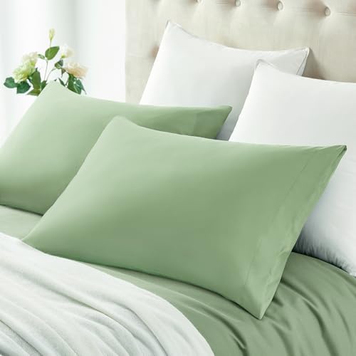 MILVOWOC Brushed Microfiber Pillowcases, Sage Green, 20x26 Inch - Image 3