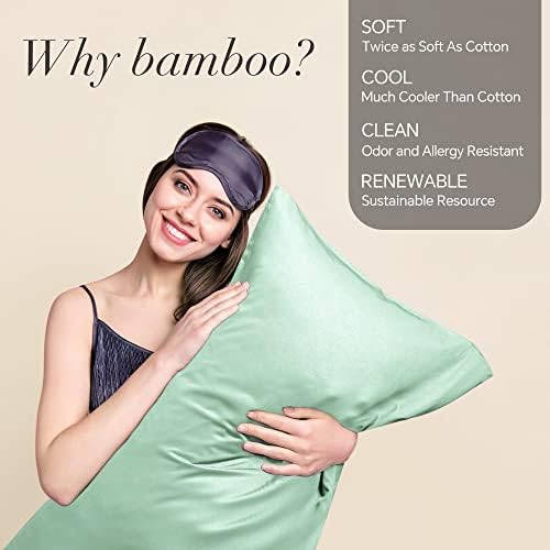 BEDELITE Pillow Cases Standard Size 2Pcs, Rayon from Bamboo, Mint Green - Image 2