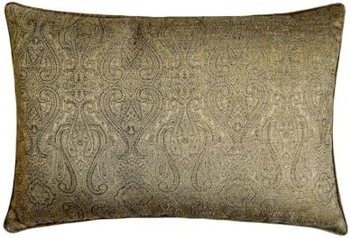 Antique Gold Decorative Lumbar Pillow Cover 12" x 26" | Pack of 2 Contemporary by TheHomeCentric