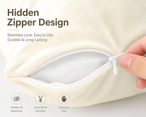 EVOLIVE Micromink Body Pillow Cover 21"x54", Zipper Closure - Image 6