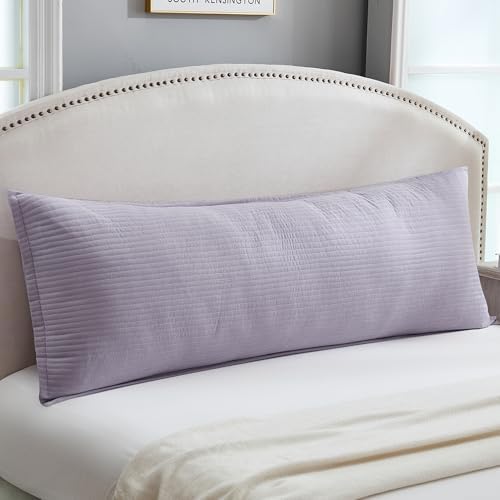 Quilted Body Pillow Cover, Striped Long Size 21"x54" Body Pillowcase 1PC Soft by Uhamho