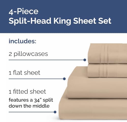 Flex Top Split Head King 4 Piece Sheet Set - Image 3