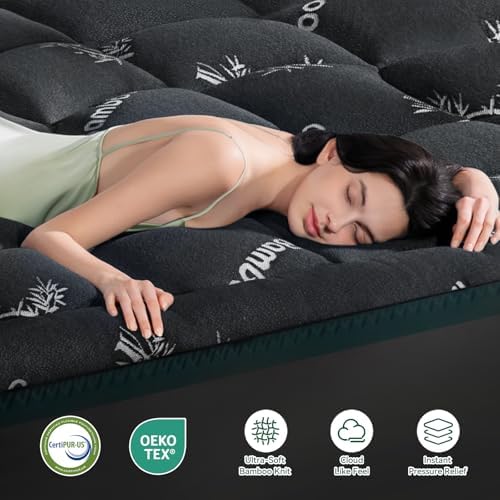 King Memory Foam Mattress Topper 4 Inch - Image 4