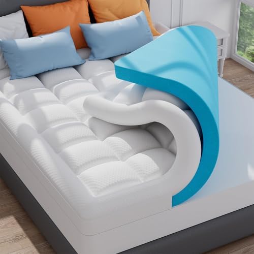 ELEMUSE 3 Inch King Dual Layer Memory Foam Mattress Topper by ELEMUSE