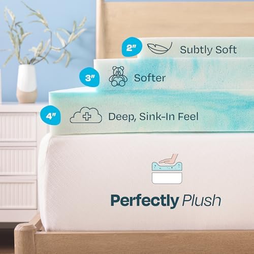 Linenspa 3 Inch Swirl Gel Memory Foam Mattress Topper, King Size – Cooling Gel - Image 4
