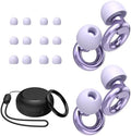 JUSTRVN Ear Plugs for Sleeping, 2 Pairs of Stylish Reusable Noise Reduction by JUSTRVN
