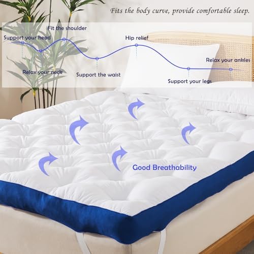WhatsBedding 5 Inch Memory Foam Mattress Topper Queen - Image 5