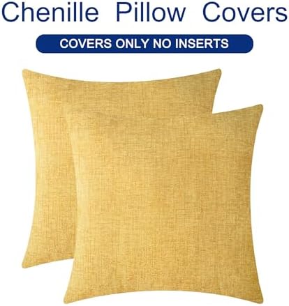 CaliTime Decorative Couch Throw Pillow Covers 18 X 18 Inches Gold - Image 6