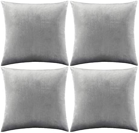 GIGIZAZA Decorative Throw Pillow Covers 20 x 20, Deep Grey Sofa Pillow Covers by GIGIZAZAFocusingonhomedecoration