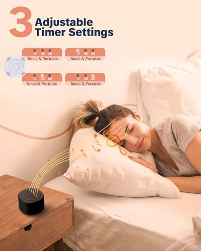 Travel White Noise Sound Machine 20 Sounds, Portable Sound Machine - Image 4