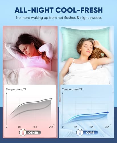 LUXEAR Cooling Pillow Cases for Hot Sleepers, Queen Size - Image 3