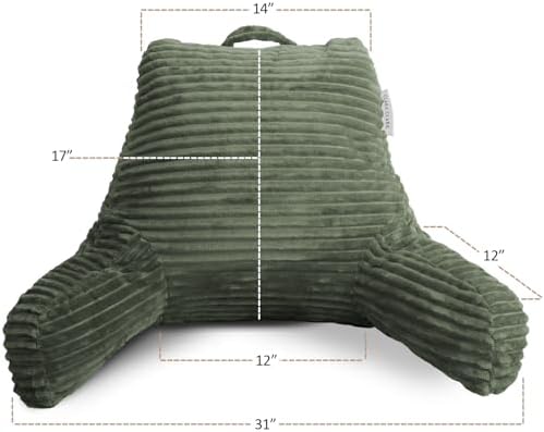 Clara Clark Reading Pillow for Bed Adult – Back Pillow for Sitting in Bed - Image 6