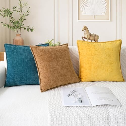 CaliTime Decorative Couch Throw Pillow Covers 22 X 22 Inches Apricot Brown - Image 5