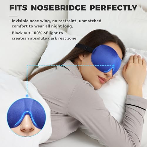 4 Pack Sleep Mask for Women and Men Adjustable Blackout 3D Eye Masks for Sleep - Image 5