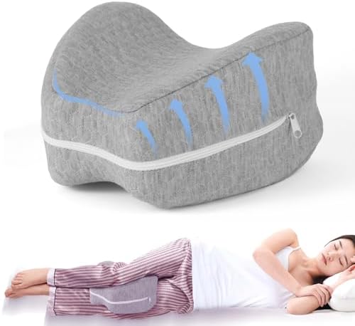Knee Pillow for Side Sleepers Leg Memory Foam Pillow Side Sleeping Soothing by SOMNINOX