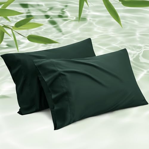 Bedsure Pillow Cases Standard Size Set of 2, 100% Rayon Derived from Bamboo by BEDSURE