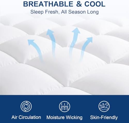 Cal King Mattress Topper, 900 GSM High-Fill Design, Fuller & Plusher Feel - Image 5