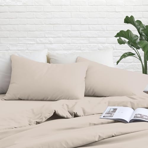 Toddler Pillow Protector Set of 2, 100% Egyptian Cotton Pillow Cases by ZaizaiHome
