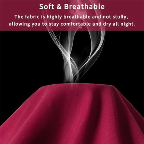 Wine Red King Size Pillow Cases Set of 2 - Image 5