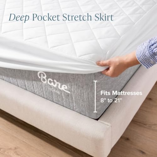 Bare Home Quilted Fitted Mattress Pad - Image 3