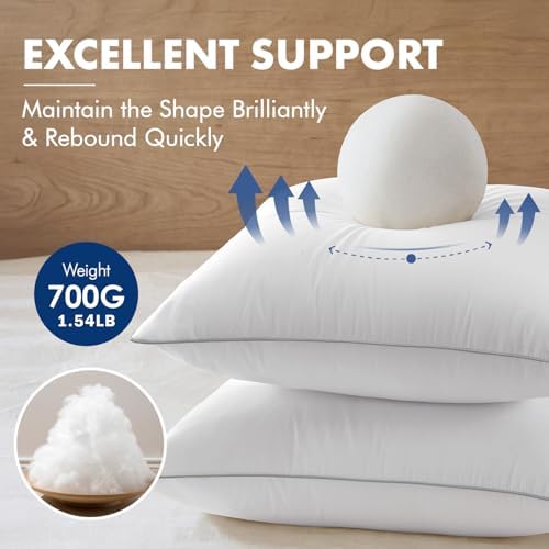 MIULEE 22x22 Inch Pillow Inserts Pack of 4 - Image 3