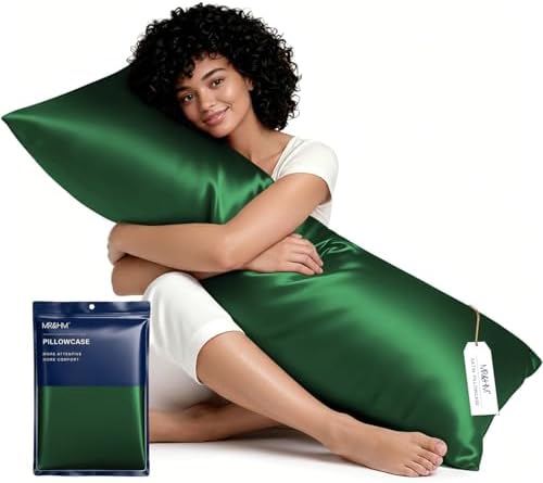 MR&HM Satin Body Pillow case, Dark Green by MRHM