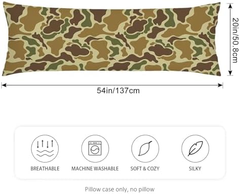 Camouflage Body Pillow Cover 20x54 Long Pillow Case - Image 2