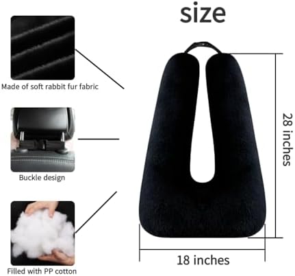 FHSGGP Travel Pillow Car Pillow Kid Car Sleeping Black - Image 3